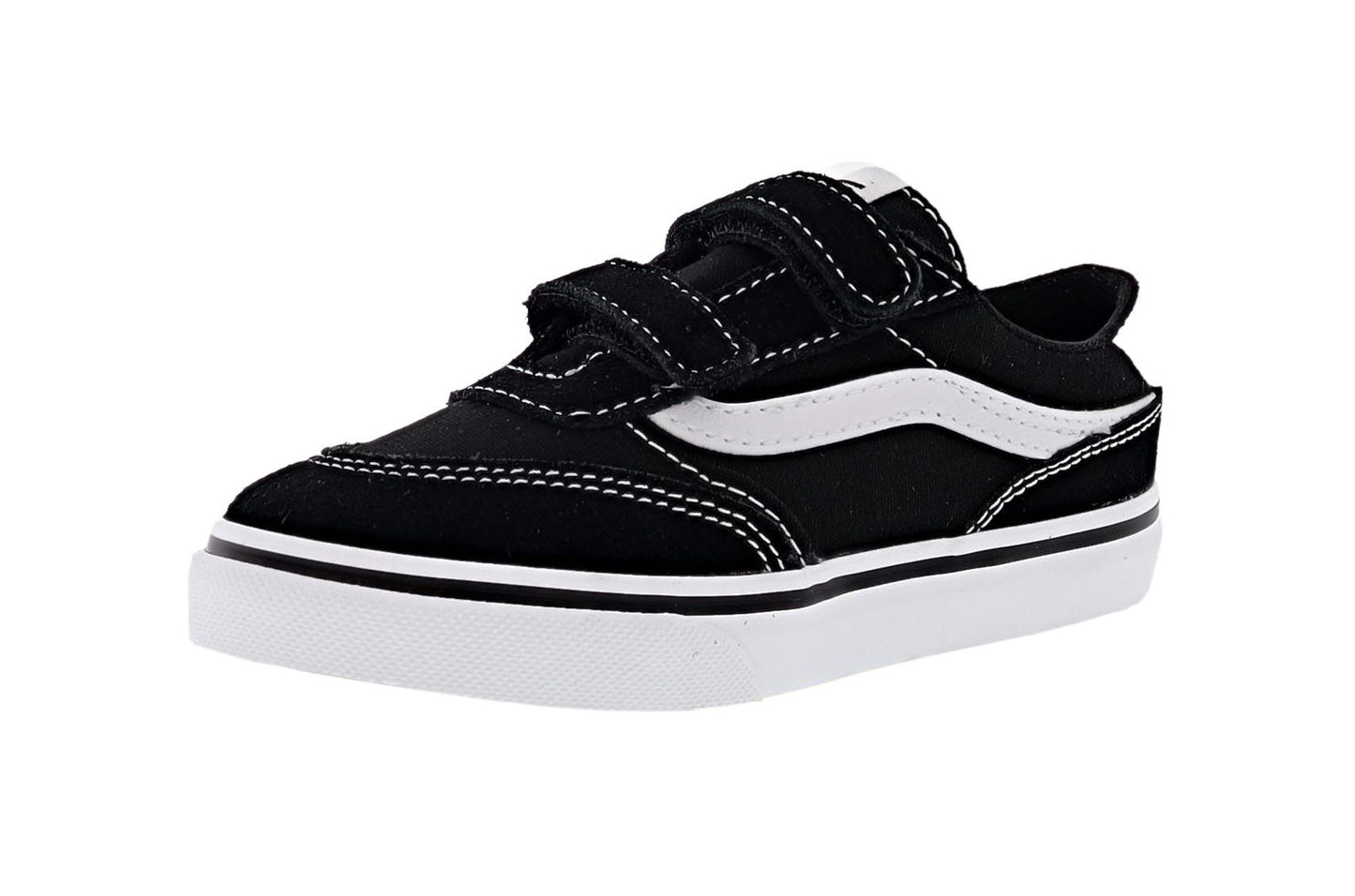 Vans Toddlers Brooklyn LS V Hook and Loop Strap Shoes