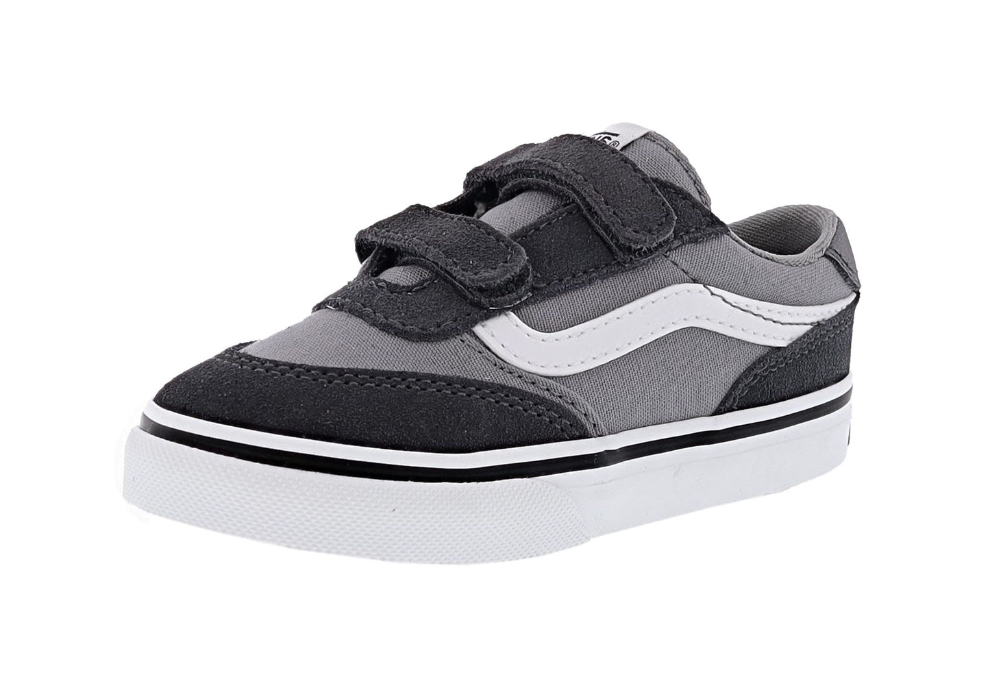 Vans Toddlers Brooklyn LS V Hook and Loop Strap Shoes