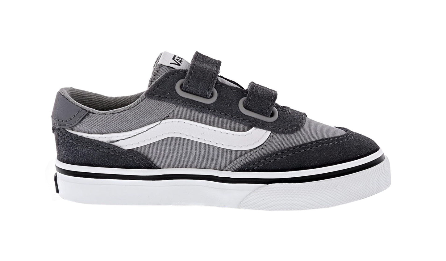 Vans Toddlers Brooklyn LS V Hook and Loop Strap Shoes