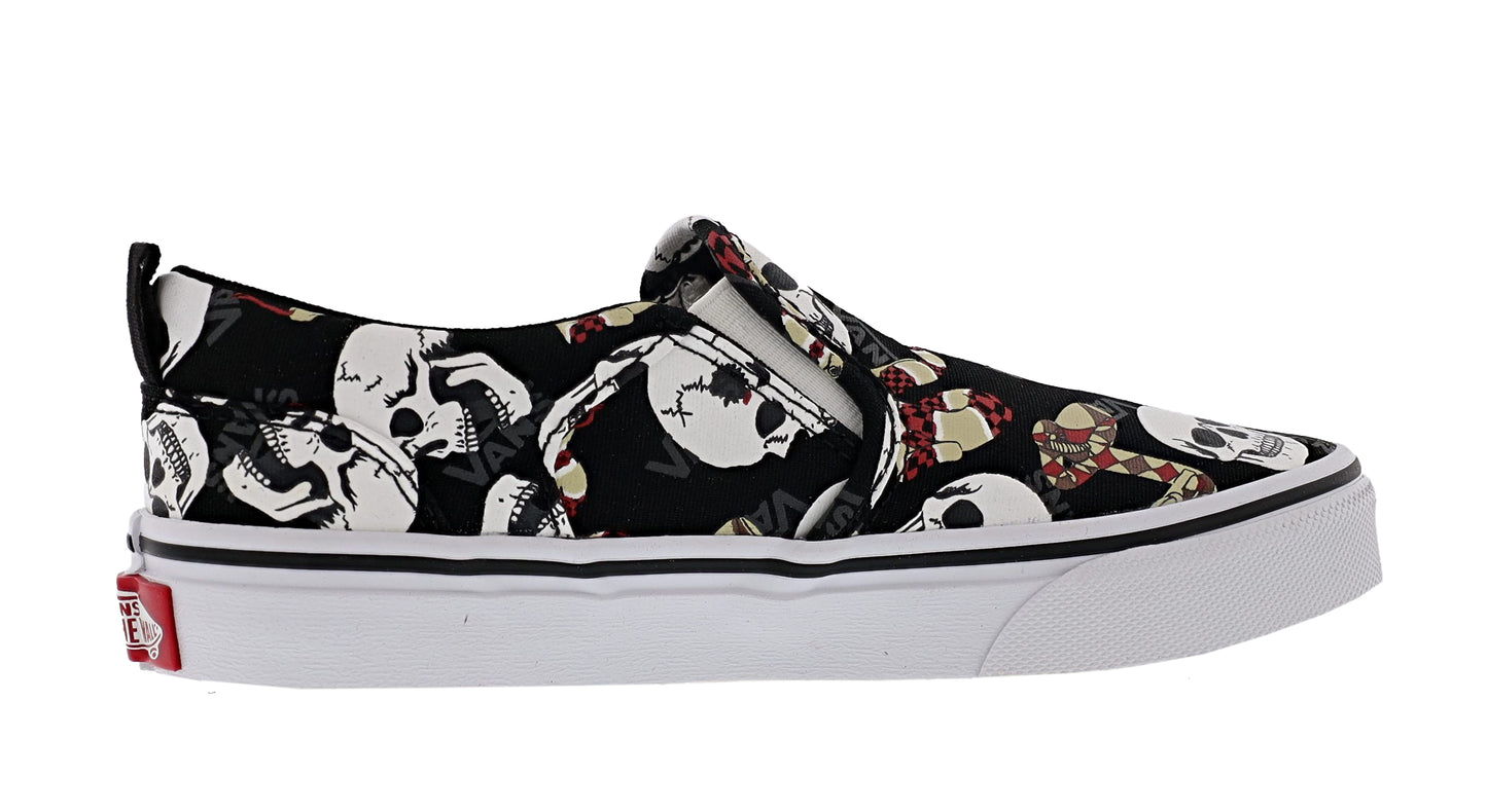 
                  
                    Image of Vans Kid's Asher Graphic Print Slip On Sneakers
                  
                