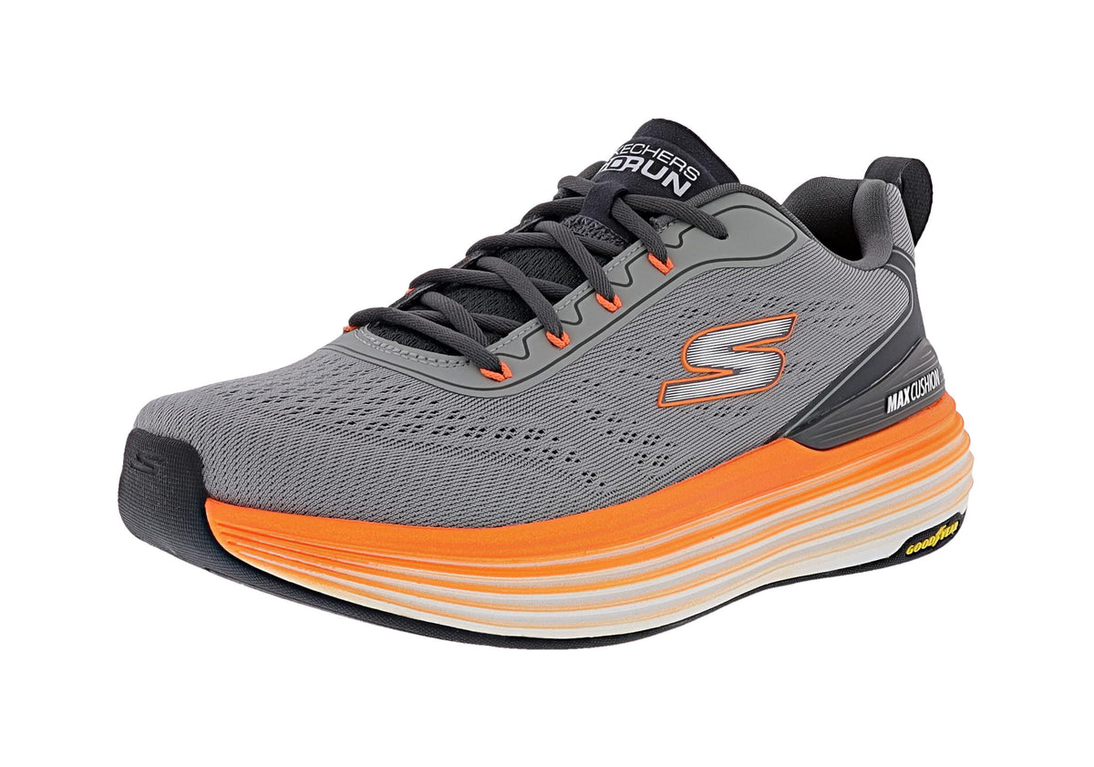 Skechers Men’s Flex Sole Gray Orange Shoes Skechers Mens Arch Fit 2.0 Simplicity 2 216602-CCOR Charcoal  main image 4