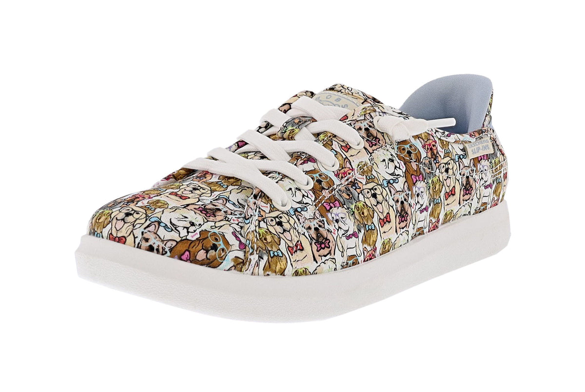 Skechers Slip-Ins Bobs D'vine- Preppy Pup Canvas Upper Shoes