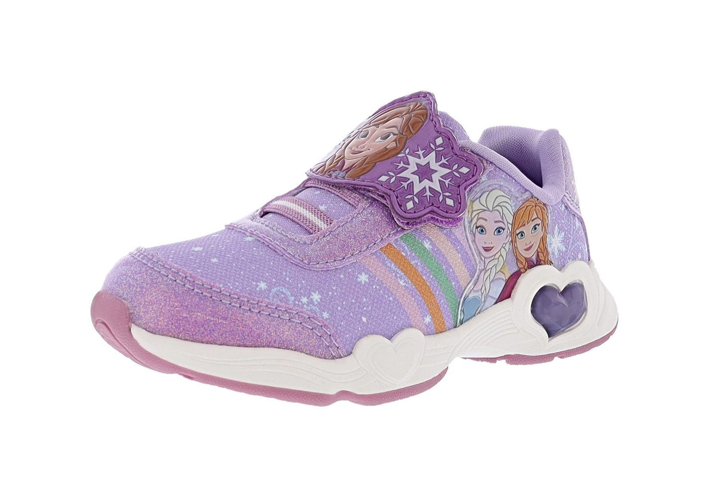 Frozen Toddler Girls Lighted Hook & Loop Athletic Sneaker