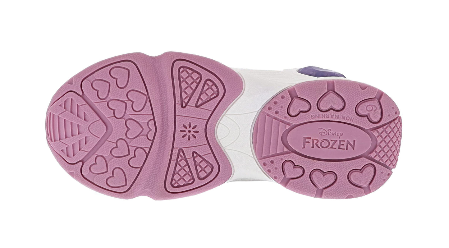 Frozen Toddler Girls Lighted Hook & Loop Athletic Sneaker