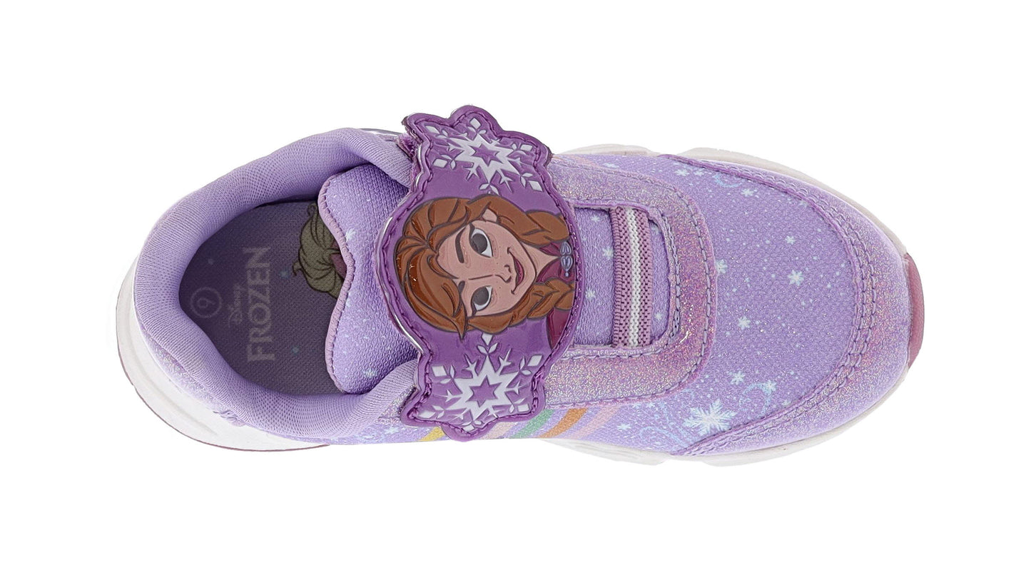 Frozen Toddler Girls Lighted Hook & Loop Athletic Sneaker