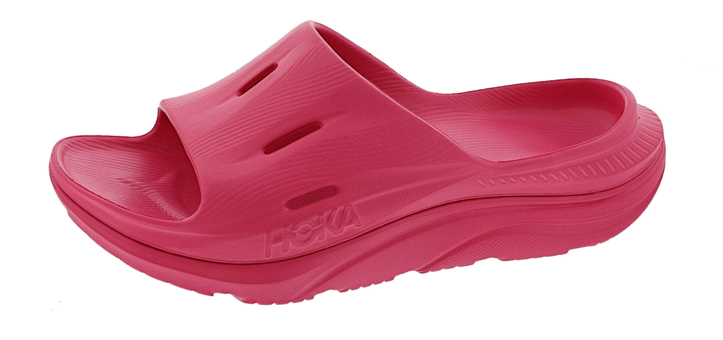 Image of rasberry Hoka Unisex Ora Recovery Slide 3 Orthopedic Slide