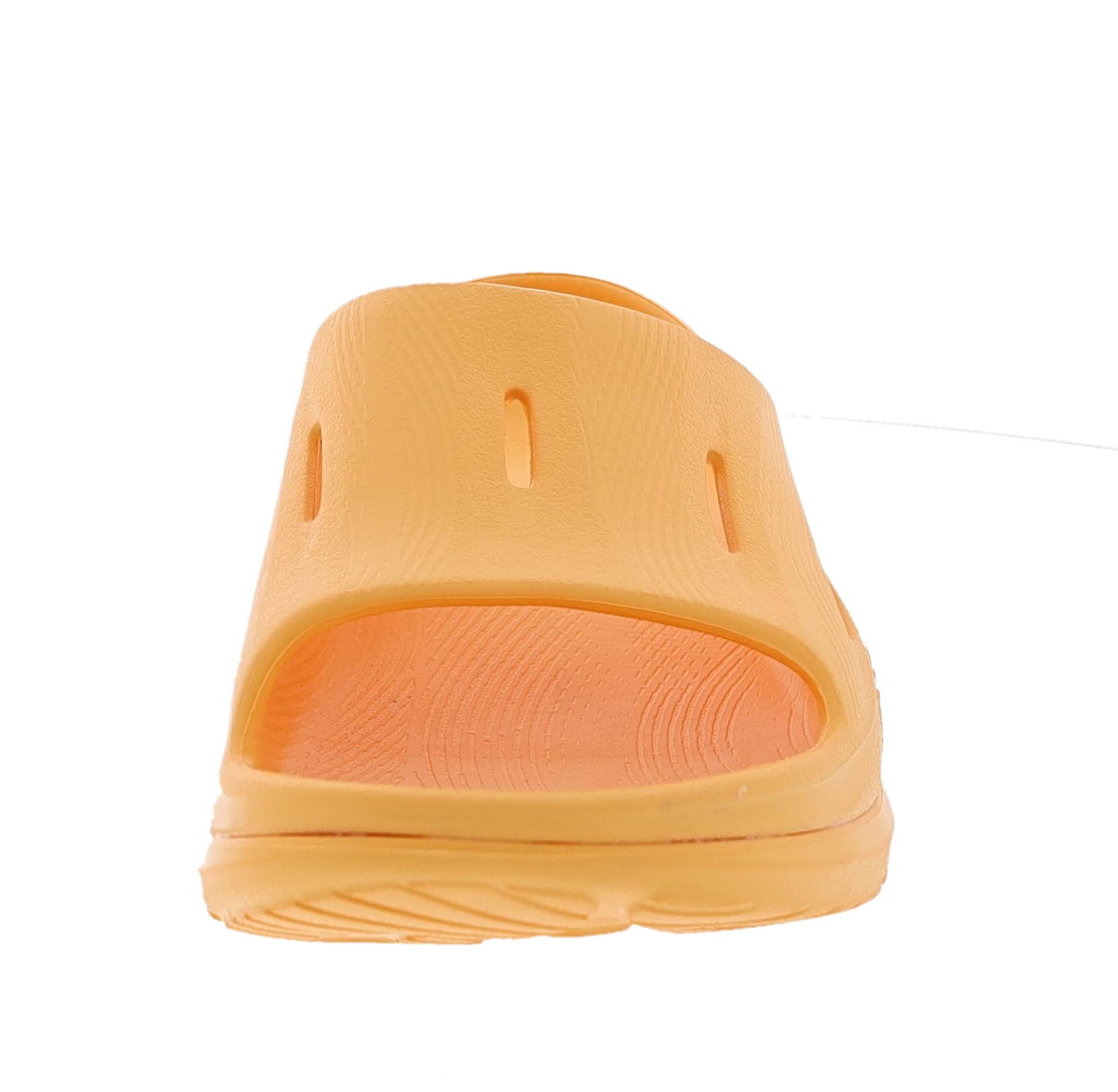 Front angle of orange Hoka Unisex Ora Recovery Slide 3 Orthopedic Slides