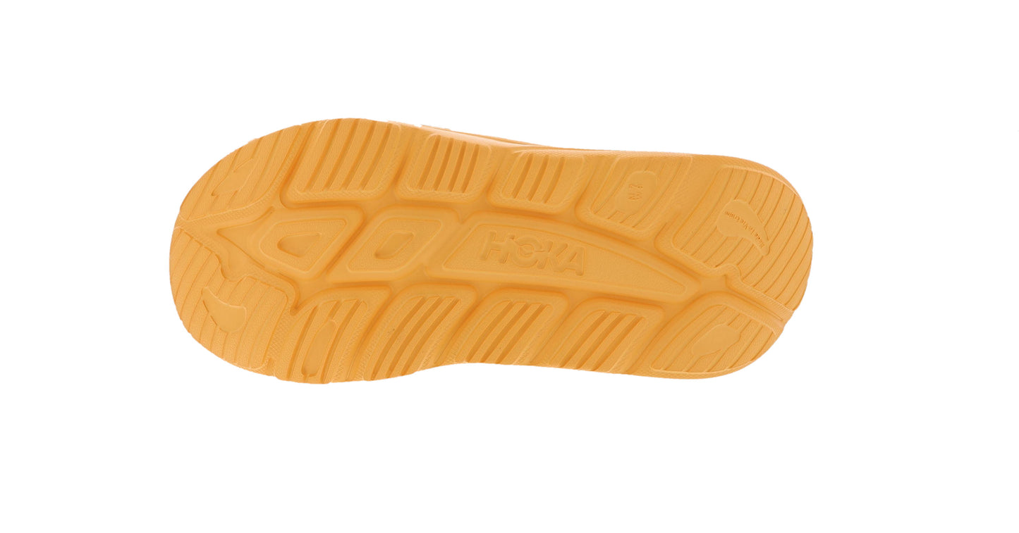 
                  
                    Bottom sole of orange Hoka Unisex Ora Recovery Slide 3 Orthopedic Slides
                  
                