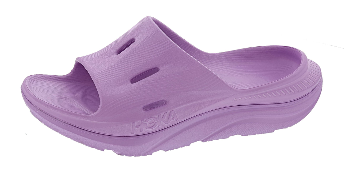Image of violet bloom Hoka Unisex Ora Recovery Slide 3 Orthopedic Slides