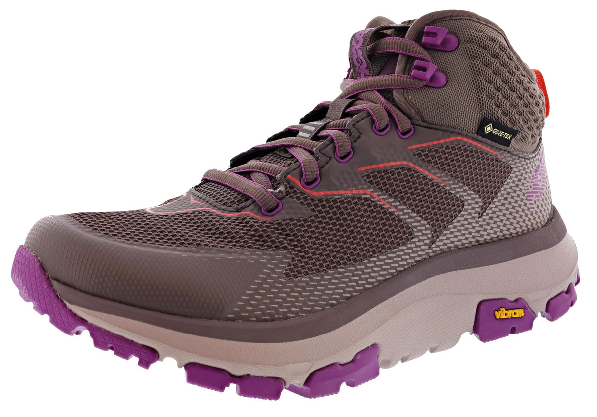 Hoka one one 2024 womens toa gtx beige plum truffle hiking shoes size 8