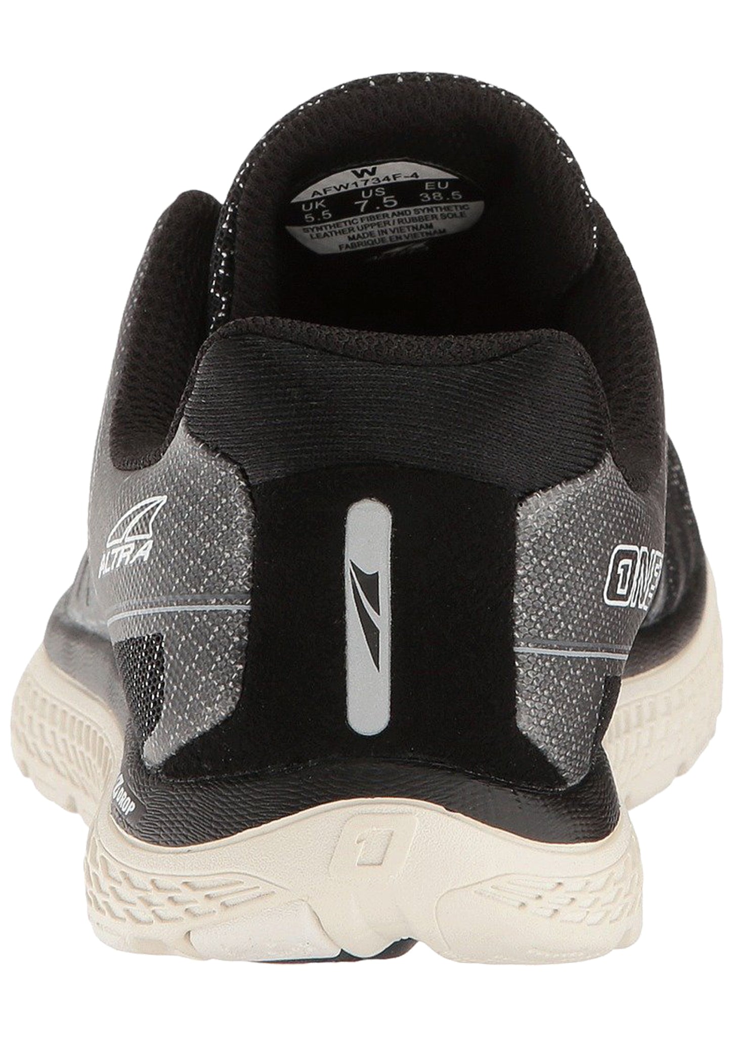 
                  
                    Back of  black Altra Men's One V3 Zero Drop Foot Shape Running ShoesAltra Men's One V3 Zero Drop Foot Shape Running Shoes
                  
                