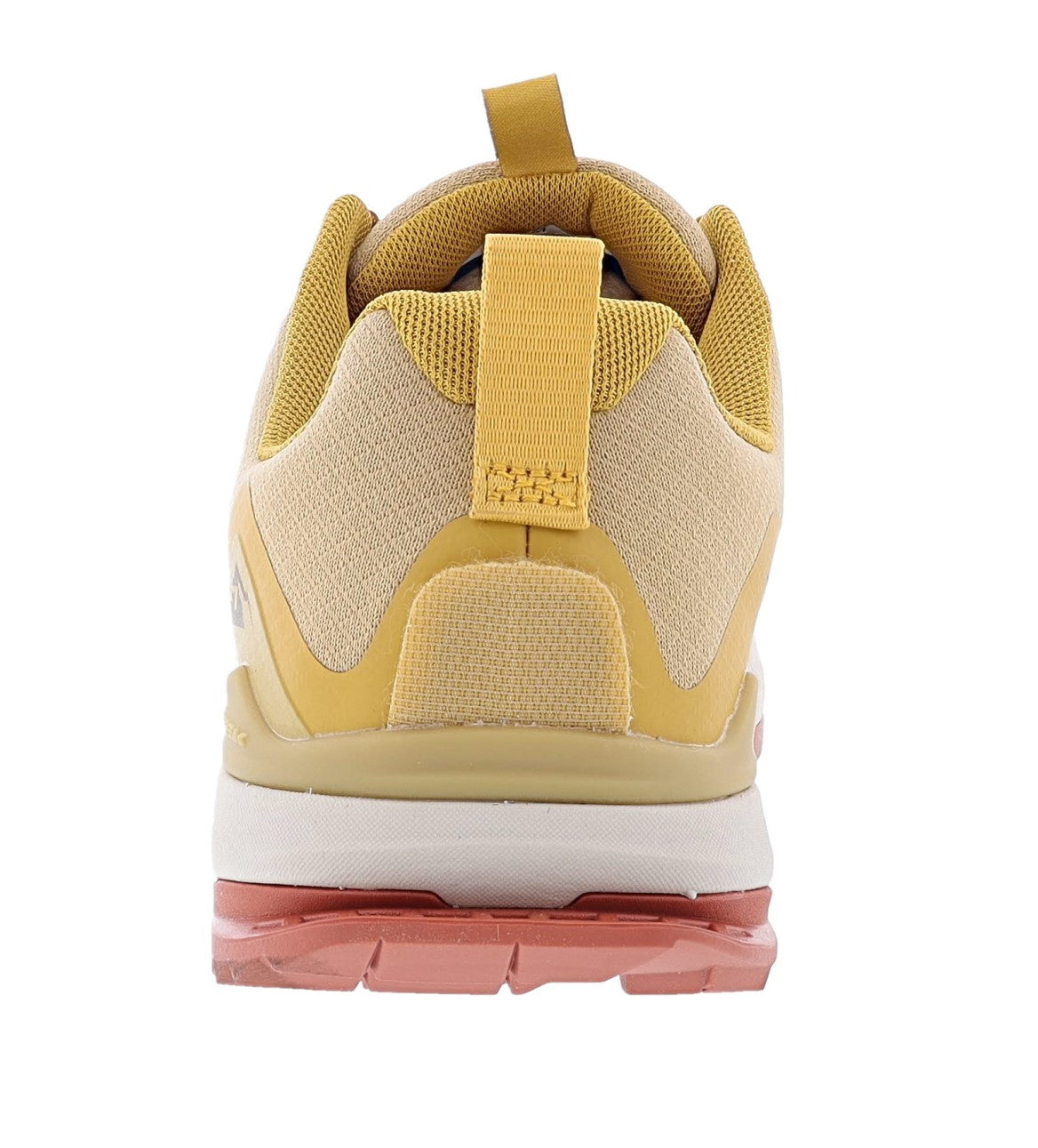 Back of  tan Altra Men's Lone Peak 7 Trail Running Shoes