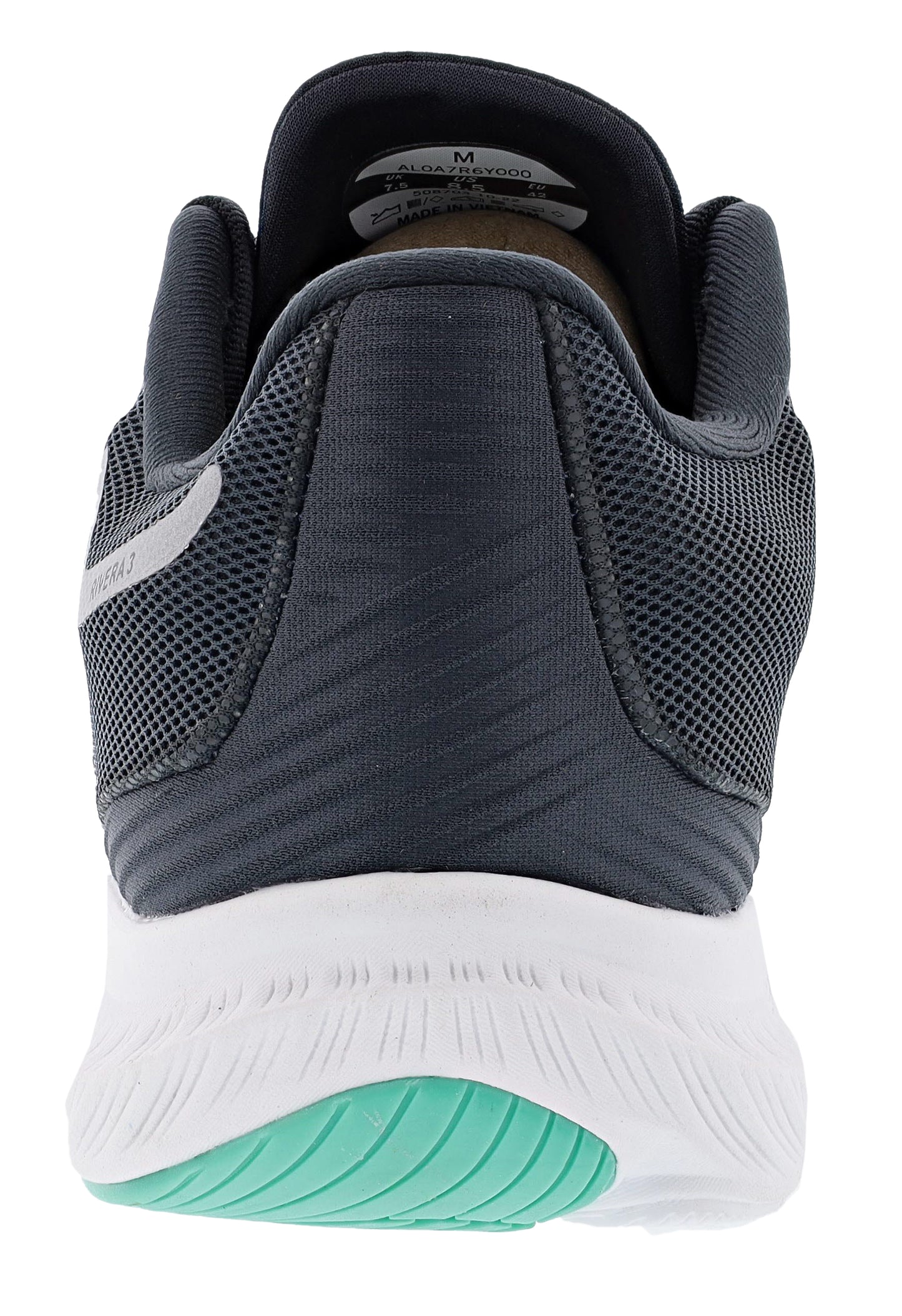 Back of Black Altra Men's Rivera 3 Road Running Shoes
