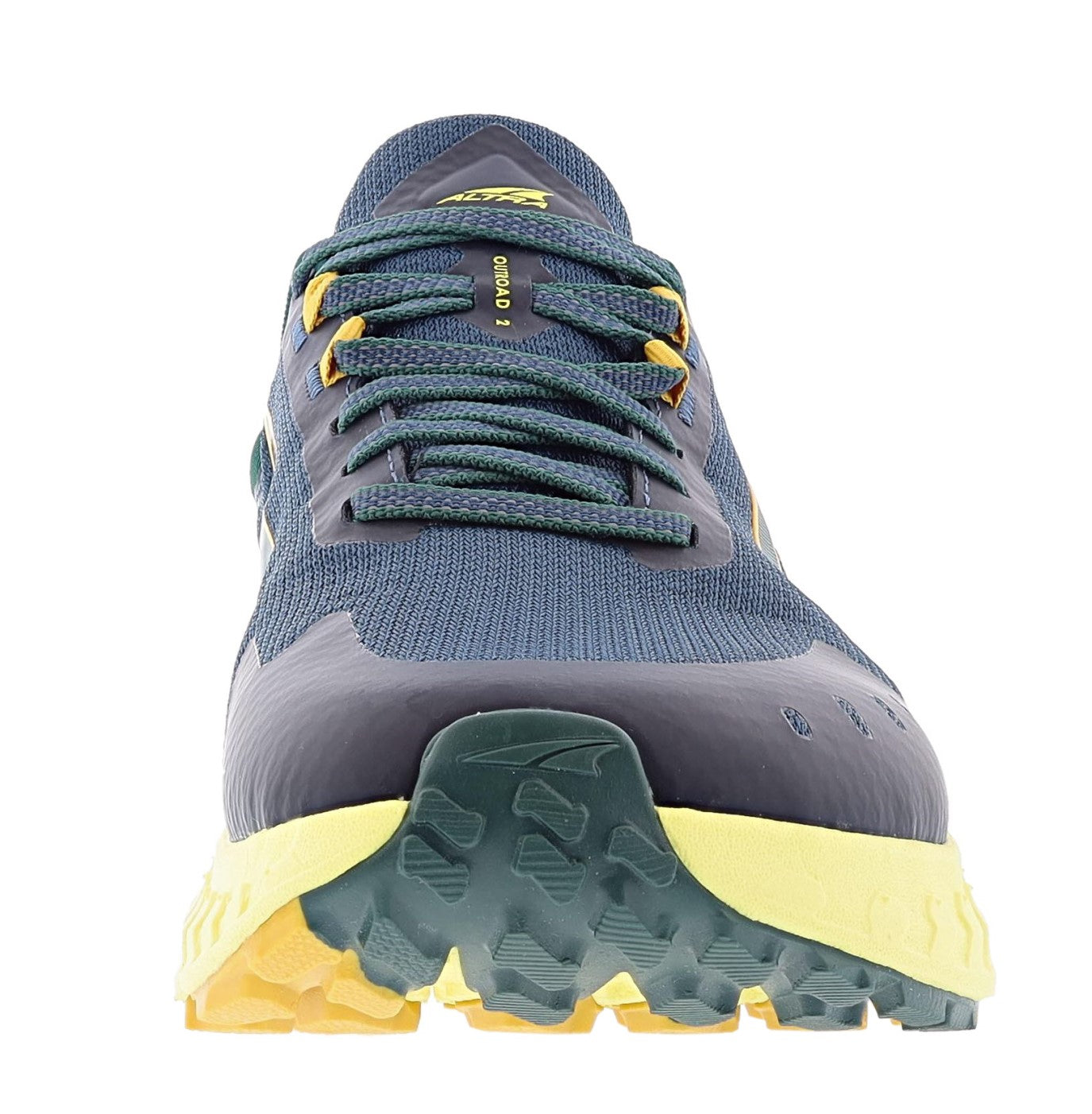 Front of blue/yellow Altra Men's Outroad 2 Road Running Shoes
