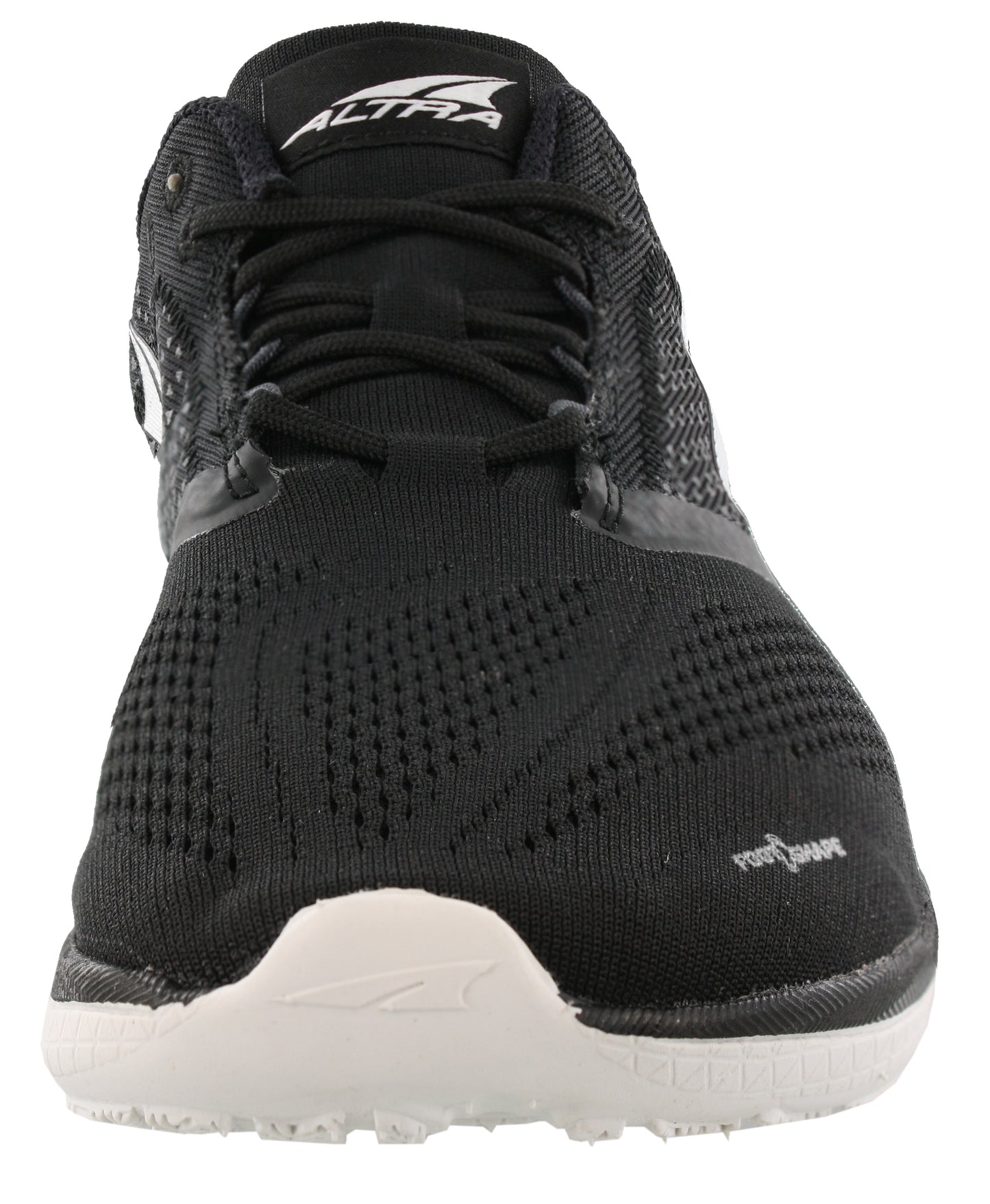 Front of Black Altra Womens Running Lightweight Platform Flexible Shoes Solstice
