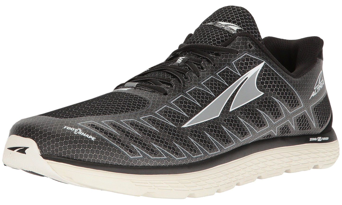 Lateral of Black Altra Womens Lightweight Platform Speed Road Running Shoes One V3