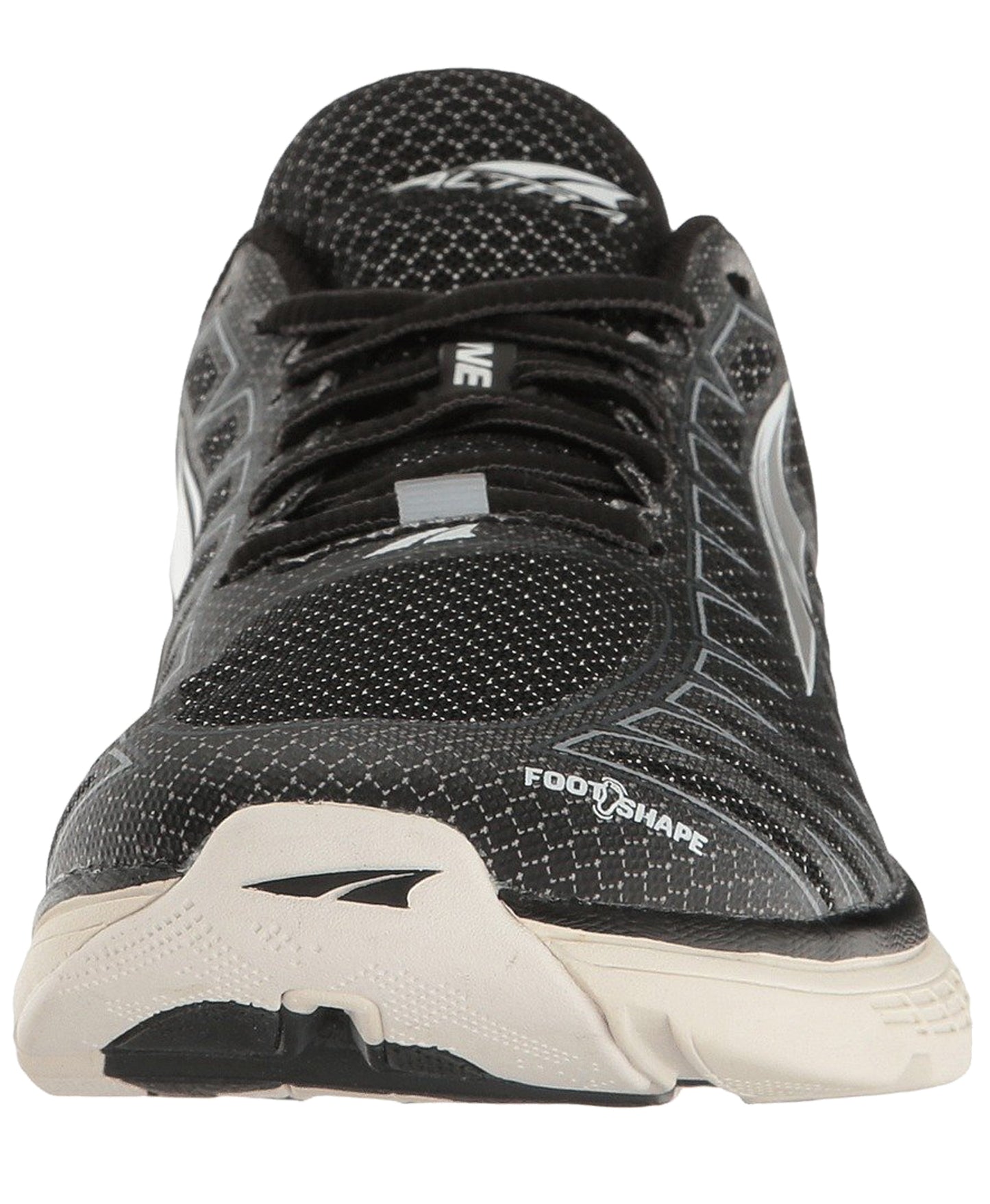 Front of Black Altra Womens Lightweight Platform Speed Road Running Shoes One V3