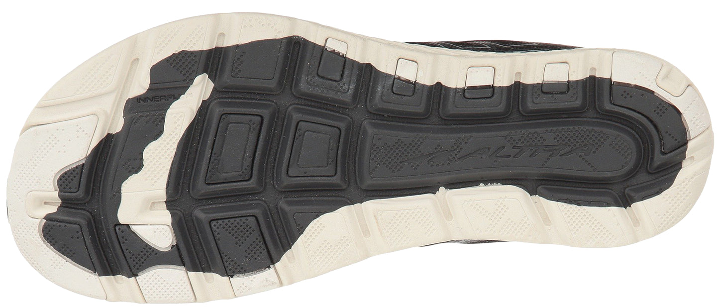 Sole of Black Altra Womens Lightweight Platform Speed Road Running Shoes One V3