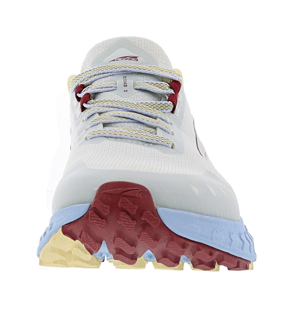 Front  of Light Blue Altra Women's Outroad 2 Road Running Shoes