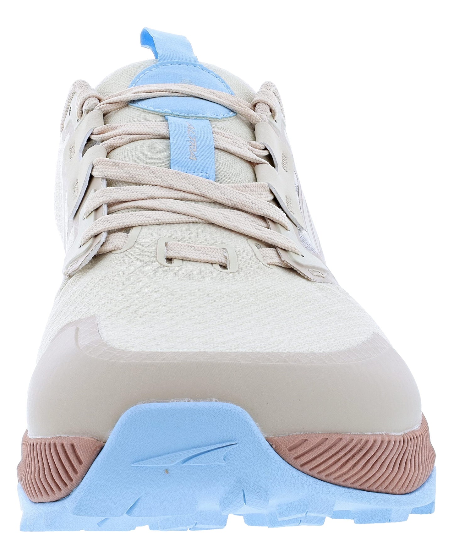 Front of Tan Altra Women's Lone Peak 7 Trail Running Shoes