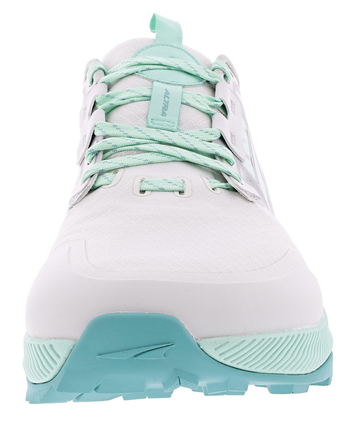 Front of Light Grey Altra Women's Lone Peak 7 Trail Running Shoes