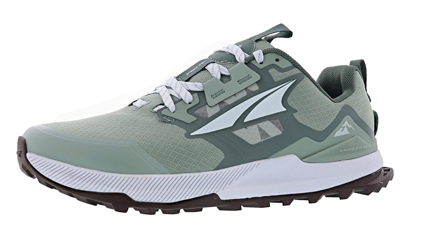 Lateral of Green Altra Women's Lone Peak 7 Trail Running Shoes