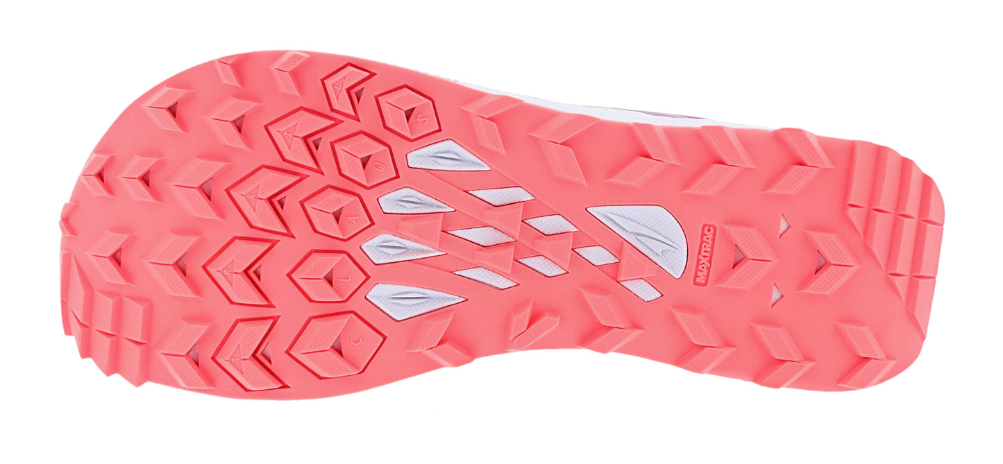 Sole of Purple/Orange Altra Women's Lone Peak 7 Trail Running Shoes