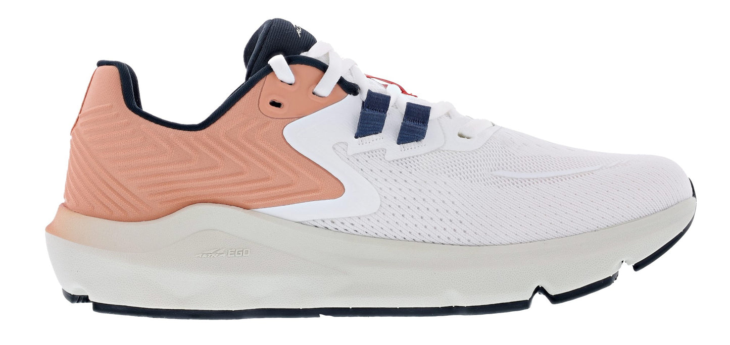 Medial of White Altra Women's Provision 7 Road Running Shoes
