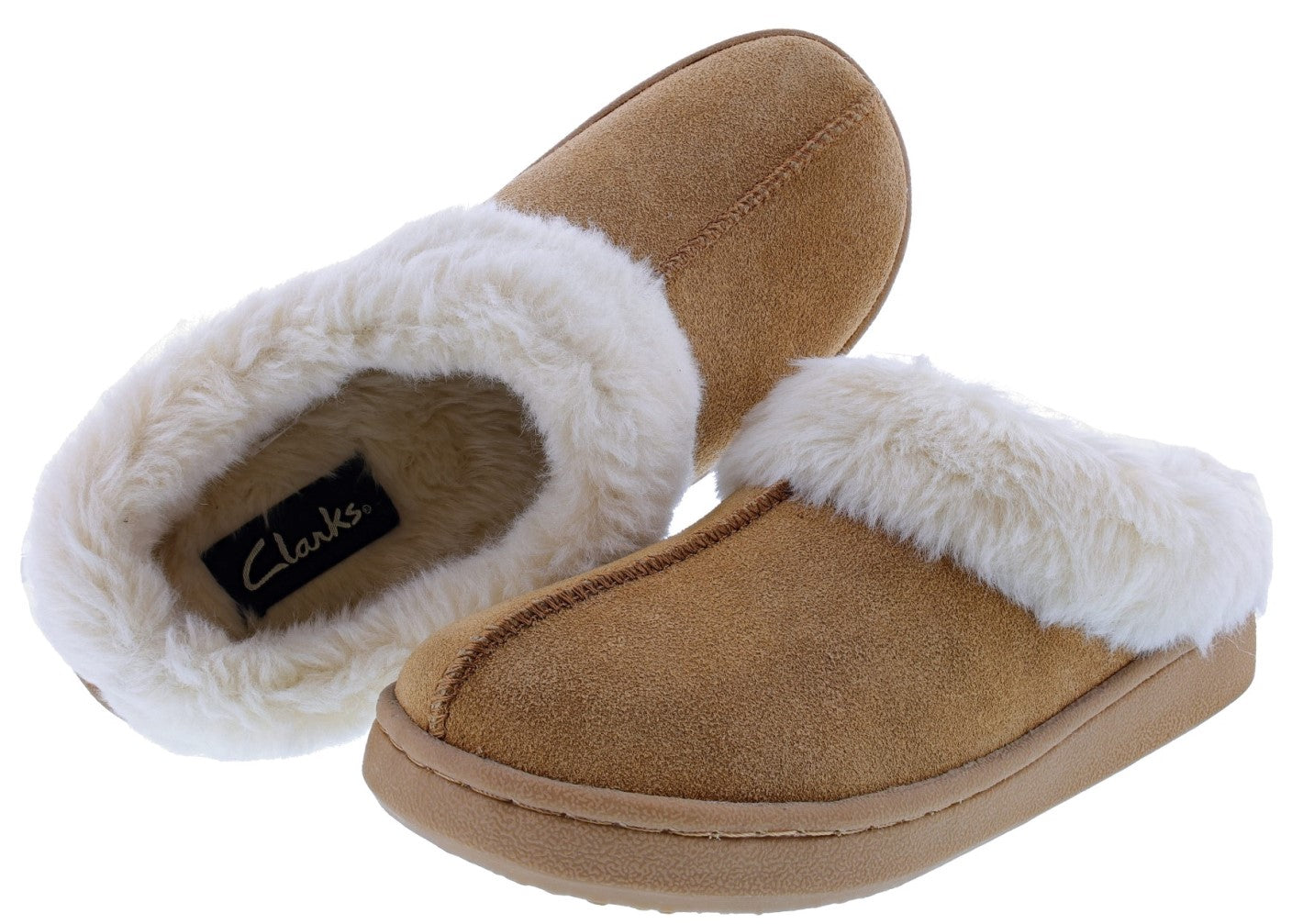 
                  
                    Clarks Women's JMS0587 Suede Indoor & Outdoor House Slippers
                  
                