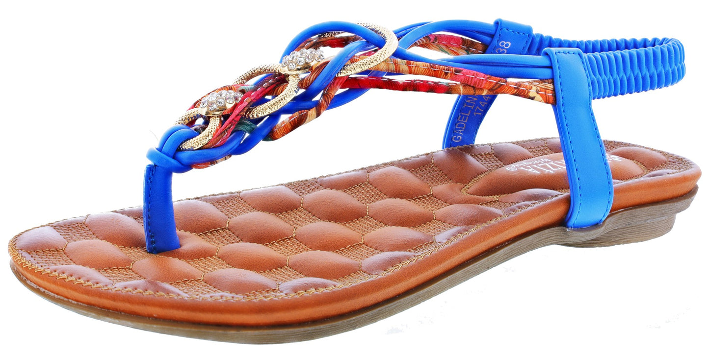 Patrizia Womens Gadelina Lightweight Summer T-Strap Sandals