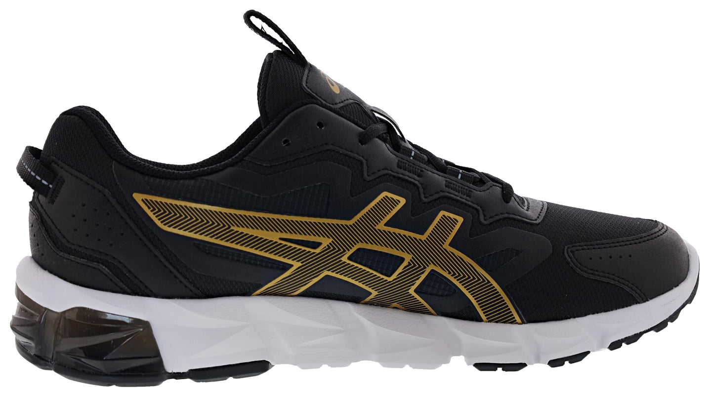 Medial of Black/Pure Gold Asics Men's Gel Quantum 90 Lightweight Comfort Shoes