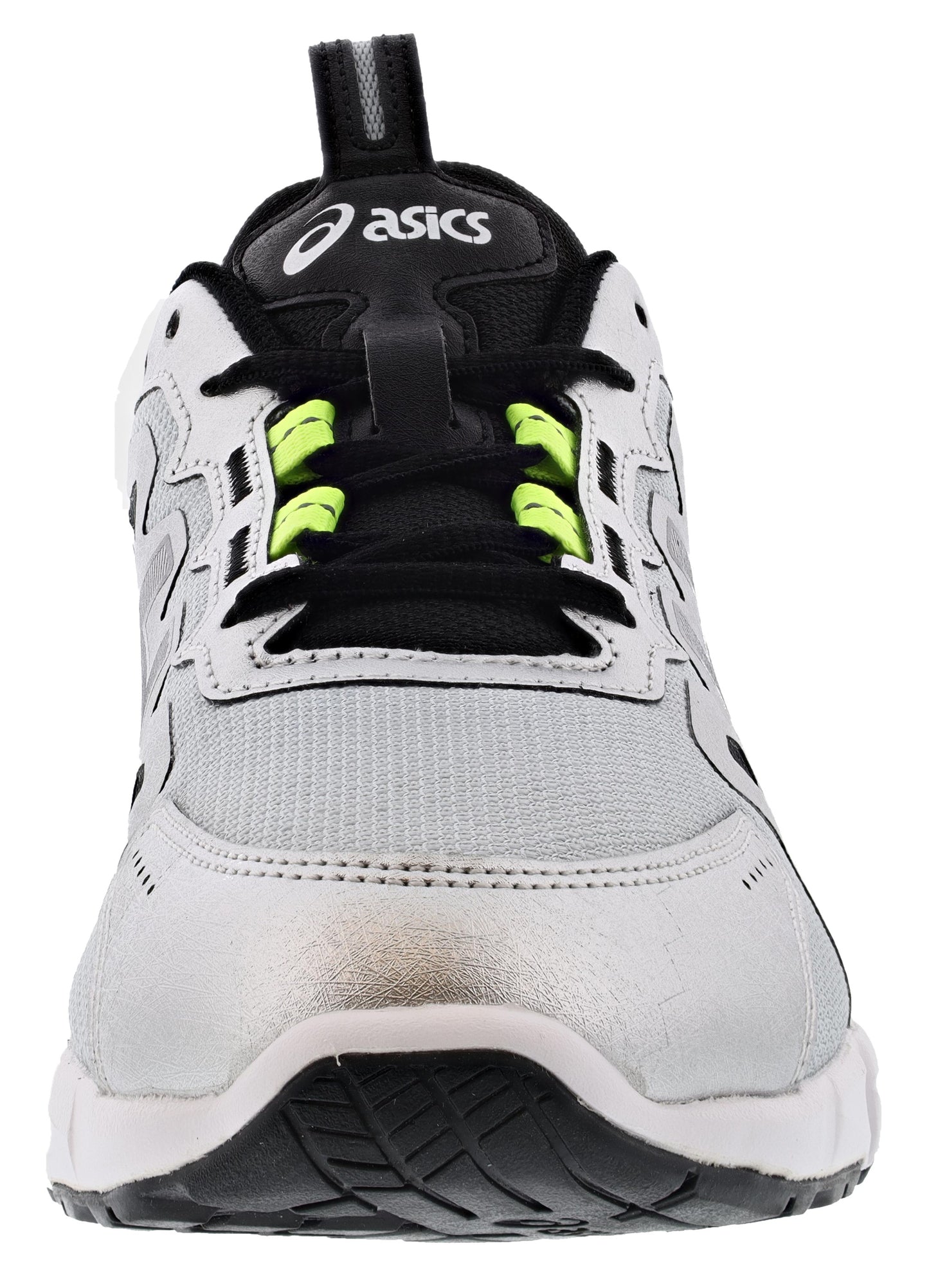 Front of Black/Pure Silver Asics Men's Gel Quantum 90 Lightweight Comfort Shoes