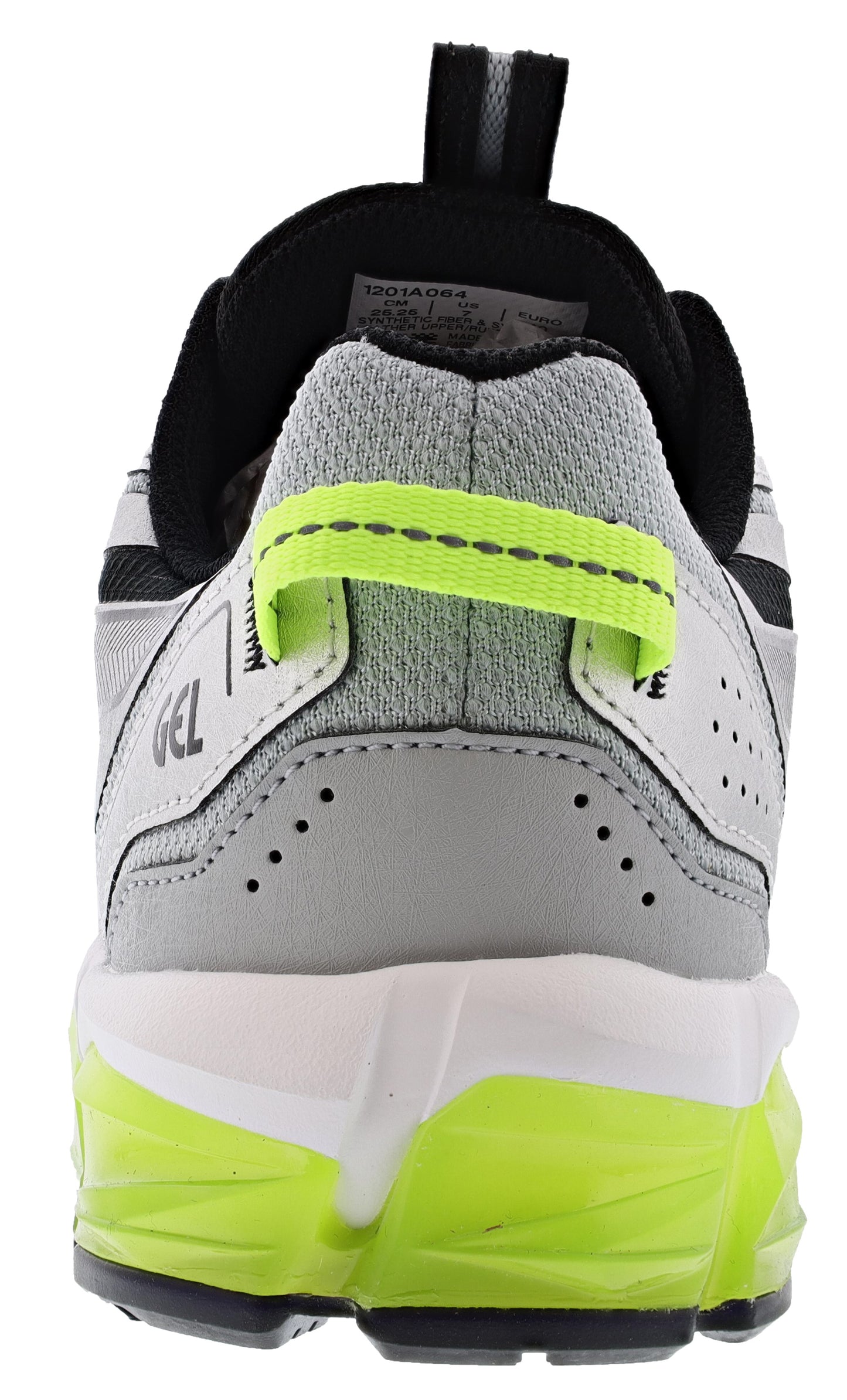 Back of Black/Pure Silver Asics Men's Gel Quantum 90 Lightweight Comfort Shoes