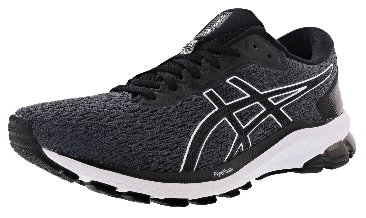 Lateral of Carrier Grey/Black Asics Men's GT 1000 9 Lightweight Comfort Wide Width Running Shoes