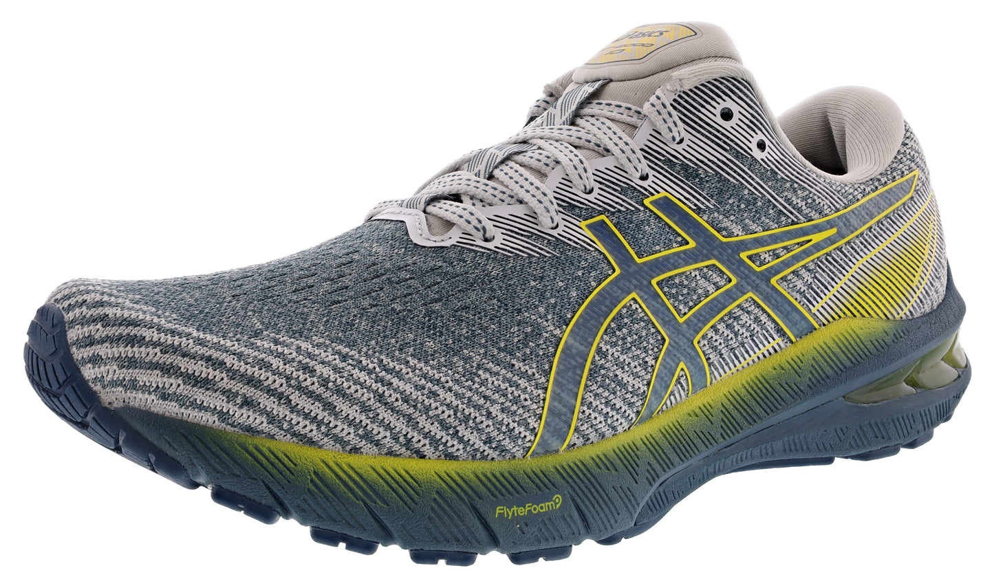 Lateral of Magnetic Blue/Tai-Chi Yellow ASICS Men’s Walking Trail Cushioned Running Shoes GT 2000 10