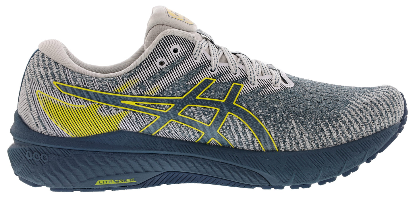 Medial of Magnetic Blue/Tai-Chi Yellow ASICS Men’s Walking Trail Cushioned Running Shoes GT 2000 10
