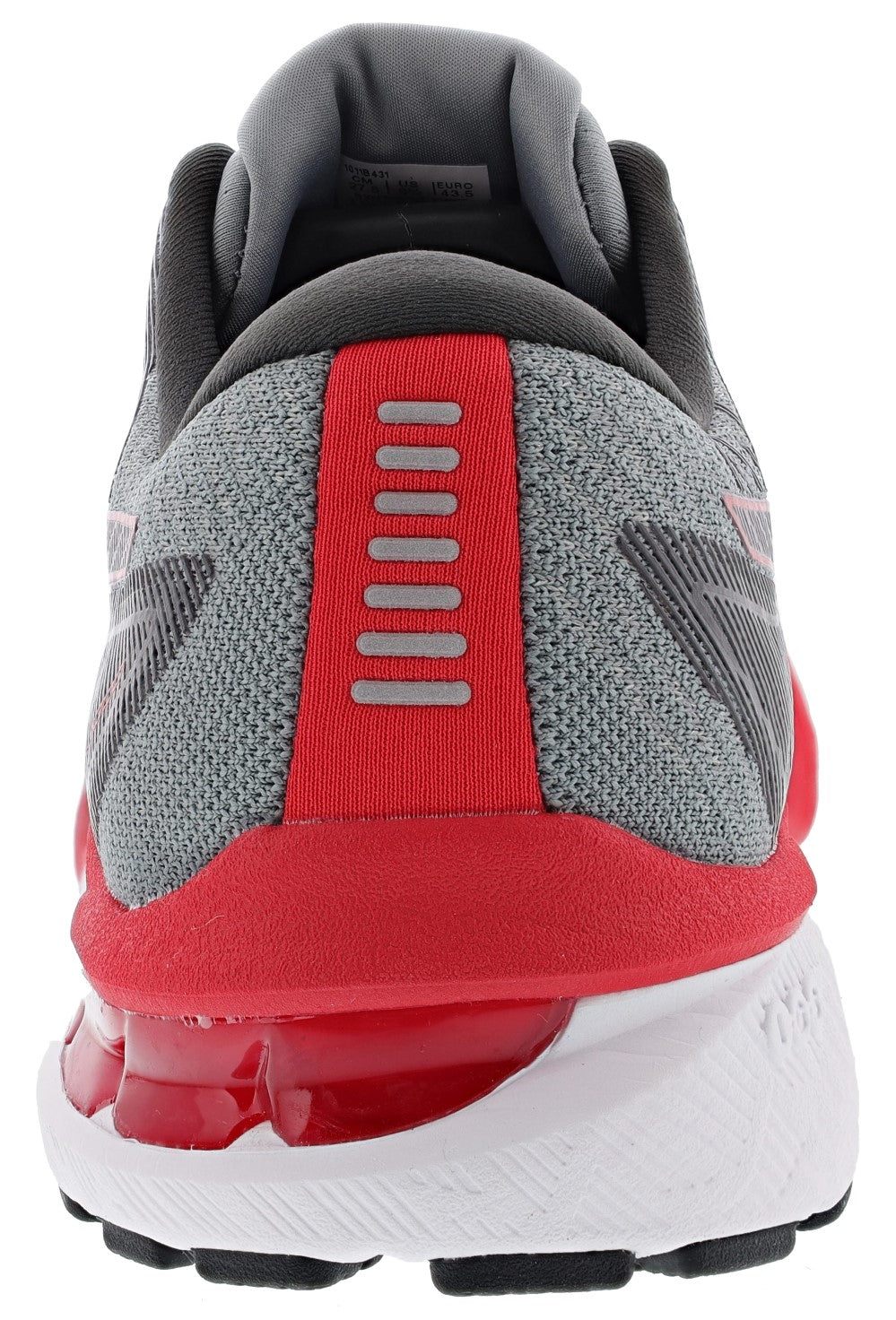 Back of Mid Grey Electric Red ASICS Men’s Walking Trail Cushioned Running Shoes GT 2000 10