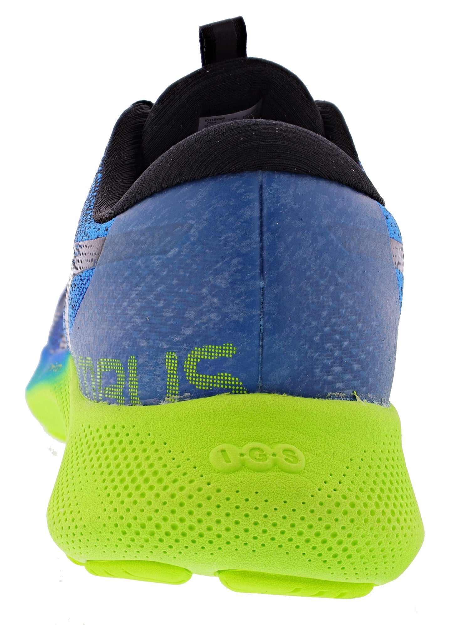 Back of Reborn Blue/Black ASICS Men's Gel Nimbus Lite 2 Soft Cushioning Running Shoes