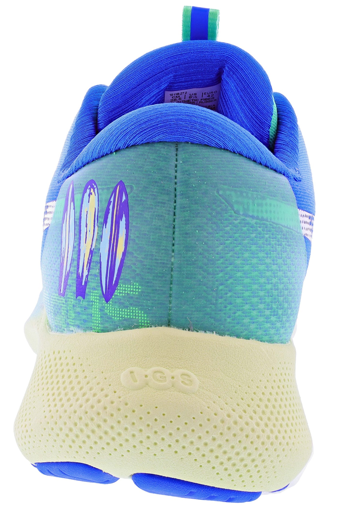 Back of Fellow Yellow/White ASICS Men's Gel Nimbus Lite 2 Soft Cushioning Running Shoes