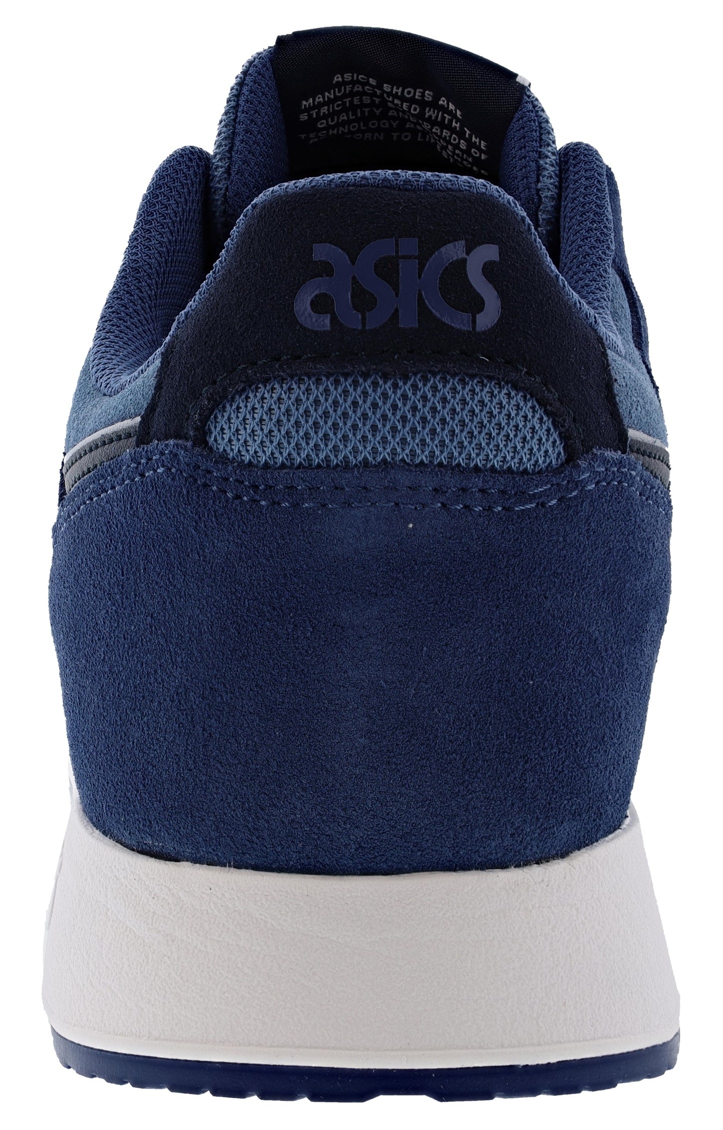Back of Grey Floss/French Blue Asics Men's Lyte Classic Lightweight Comfort Walking Shoes
