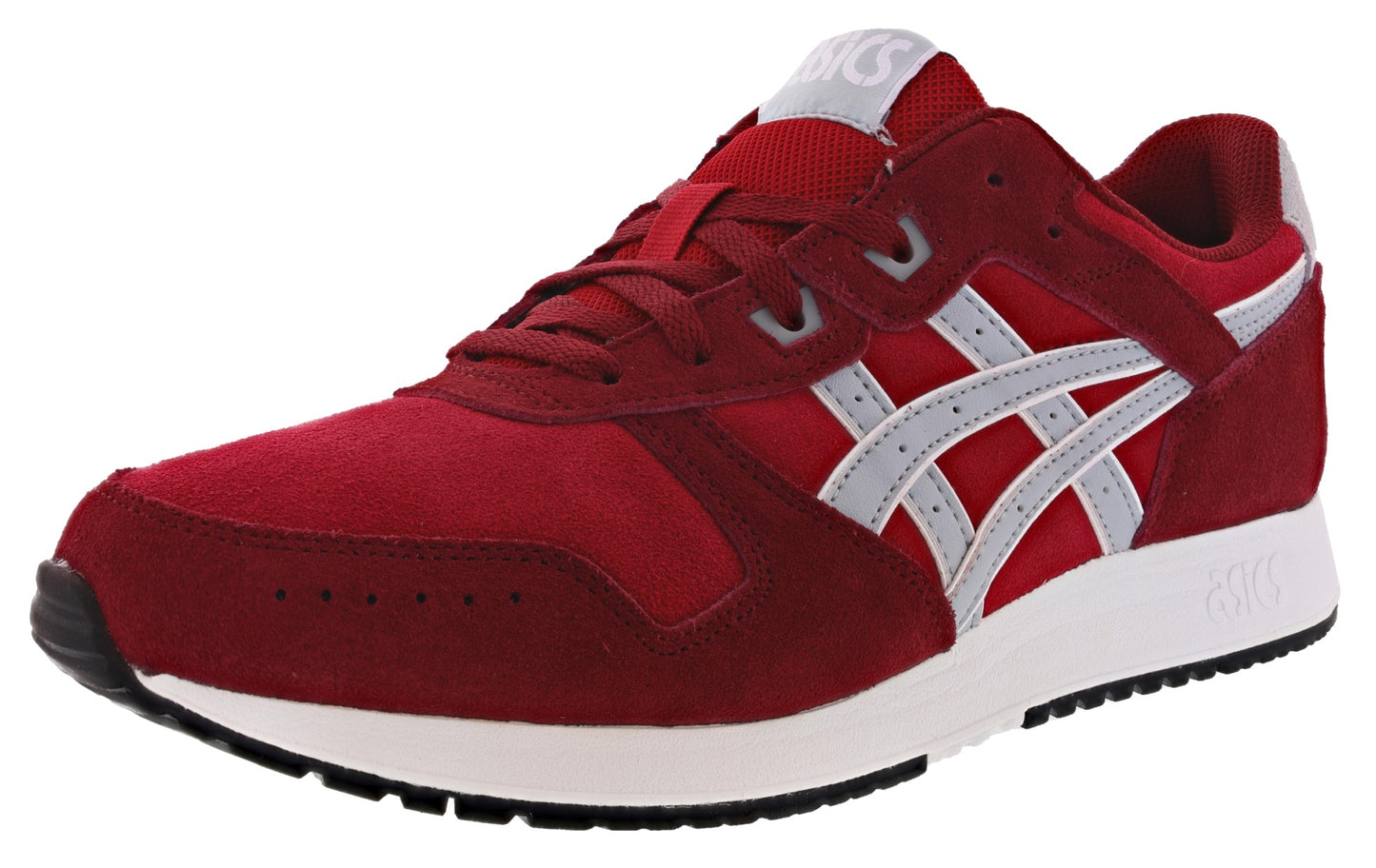 Lateral of Beet Juice/Piedmont Grey Asics Men's Lyte Classic Lightweight Comfort Walking Shoes