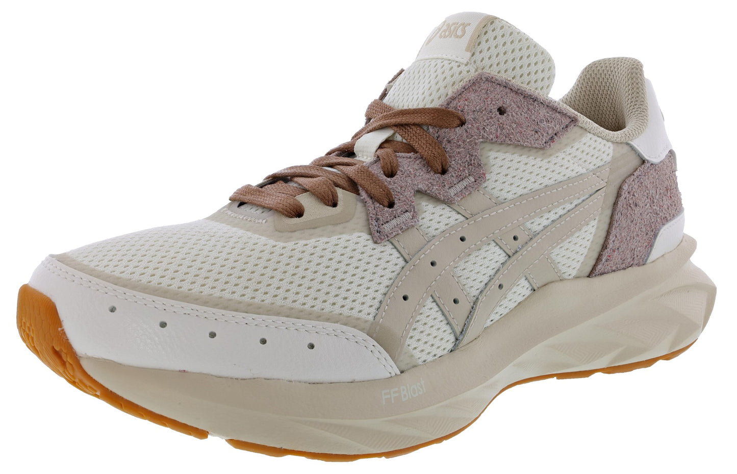 Lateral of Cream/Putty Asics Men's Tarther Blast Lightweight Comfort Running Shoes