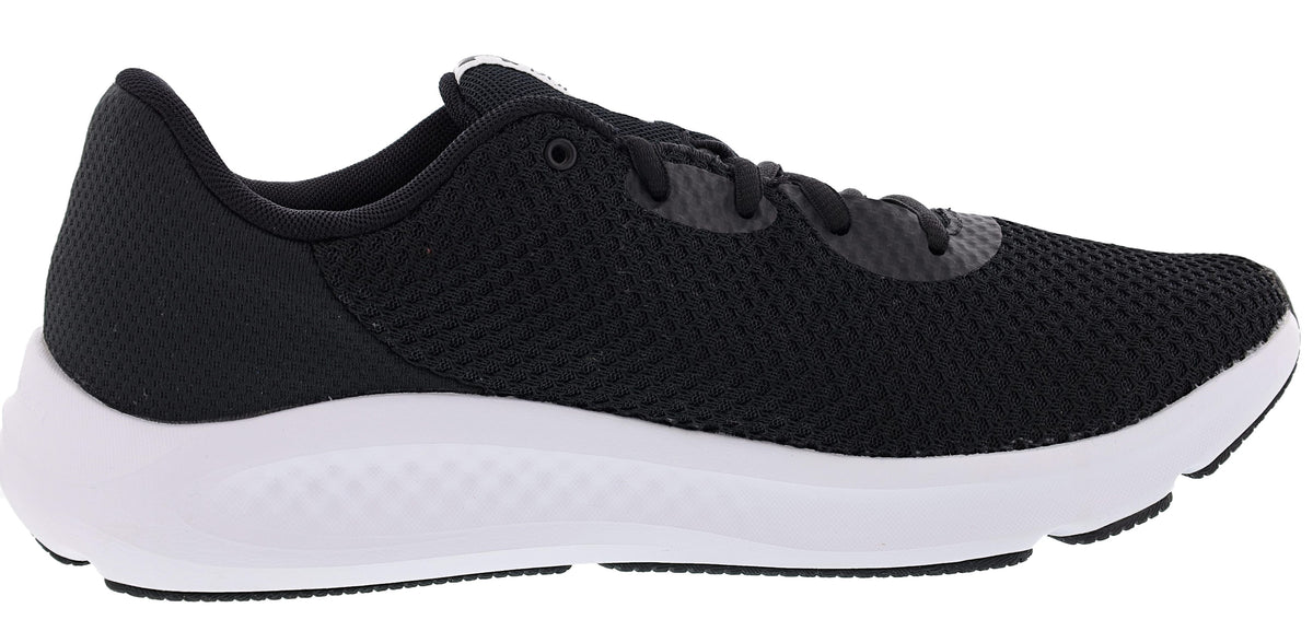 UNDER ARMOUR MEN\'S CHARGED PURSUIT 3 RUNNING SHOE, BLACK (001)/WHITE, 14 6c9f56dca0e693a9b32ce4230e3718  main image 3