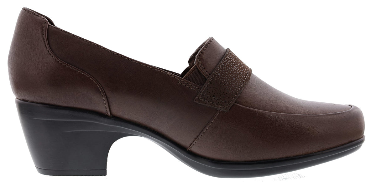 clark dress shoes for women Clarks Women's Emily Andria Slip-On Loafer Pump Shoes