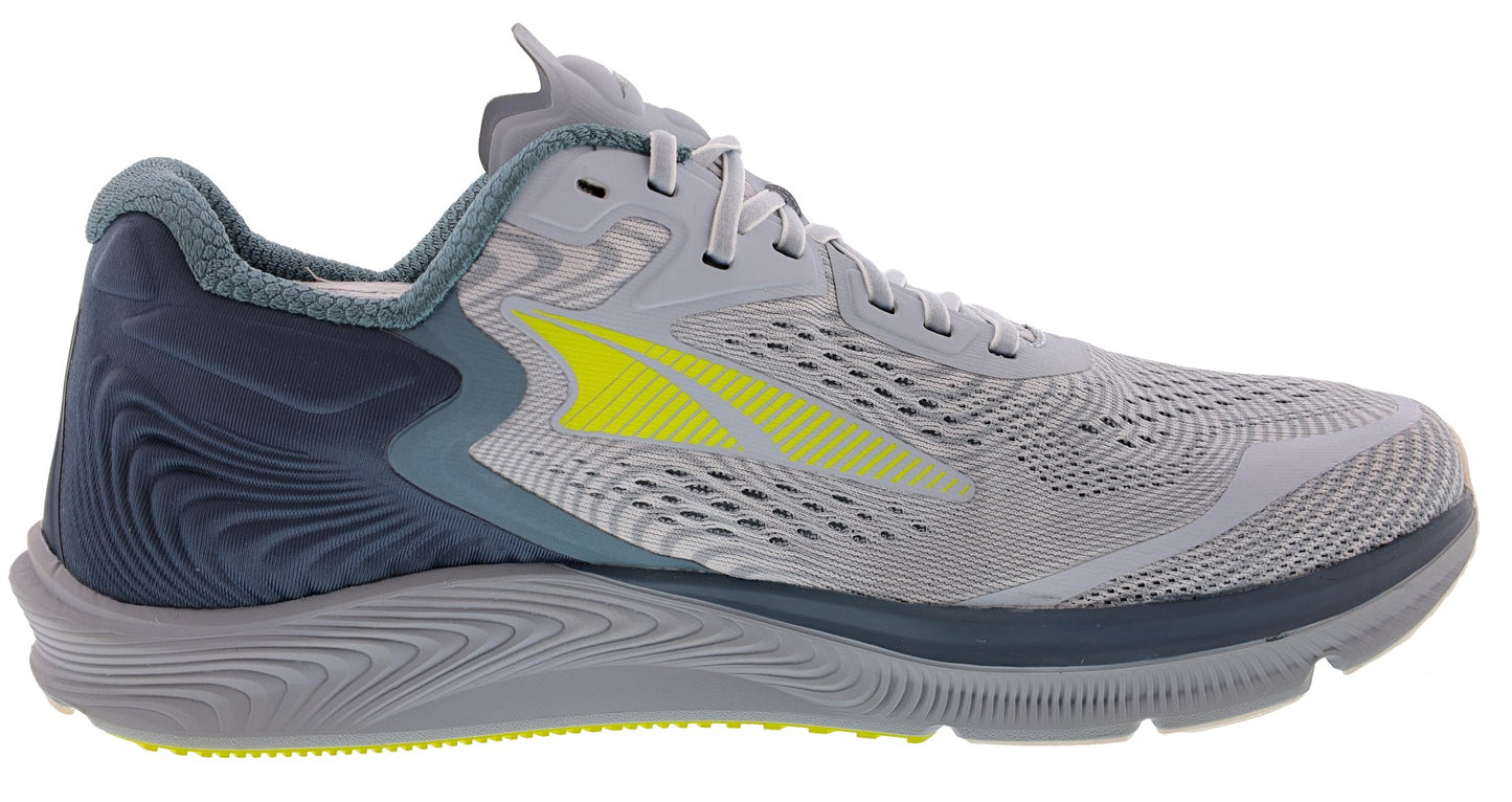Medial of Gray/Lime Altra Men’s Torin 5 Lightweight Running Shoes
