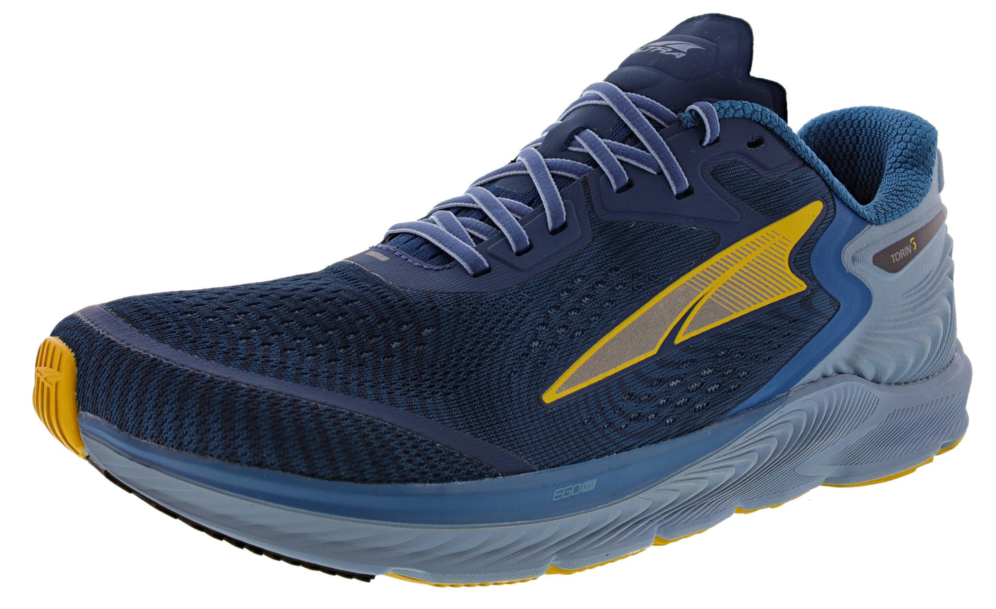 Lateral of Majoilca Blue Altra Men’s Torin 5 Lightweight Running Shoes
