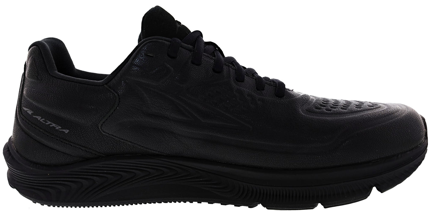 Medial of Black Altra Men’s Torin 5 Leather Lightweight Slip Resistant Work Shoes