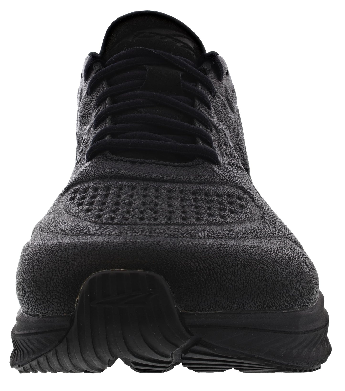 Front of Black Altra Men’s Torin 5 Leather Lightweight Slip Resistant Work Shoes