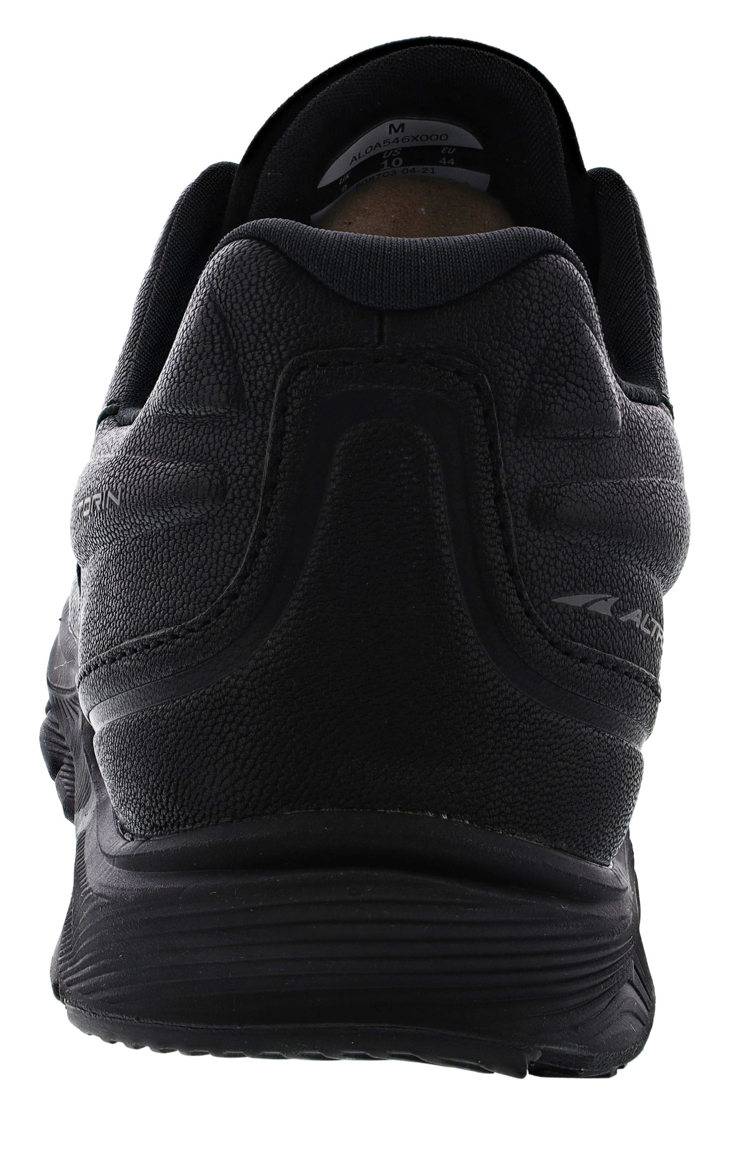 
                  
                    Back of Black Altra Men’s Torin 5 Leather Lightweight Slip Resistant Work Shoes
                  
                