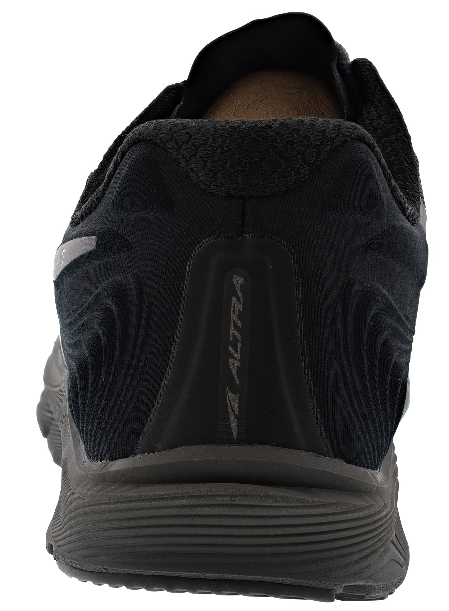 Back of Black Altra Men’s Torin 5 Lightweight Running Shoes